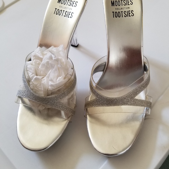NIB Mootsie Tootsie Cinderella open toe Heels Sz 8 - Picture 8 of 8